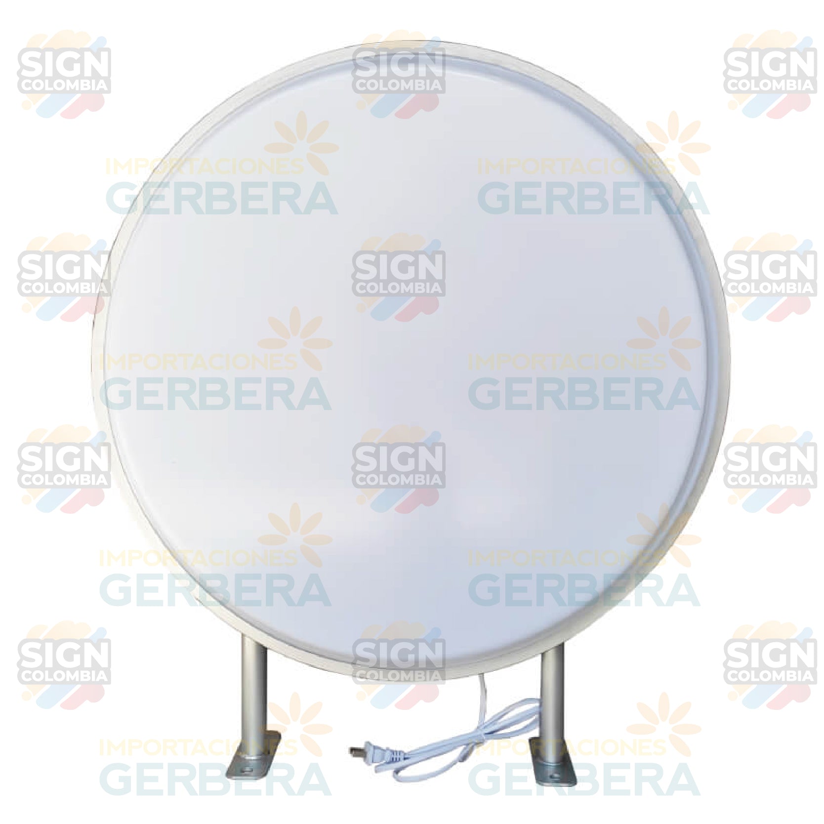 CAJA DE LUZ REDONDA ACRILICA - SIGN COLOMBIA Plotter de corte